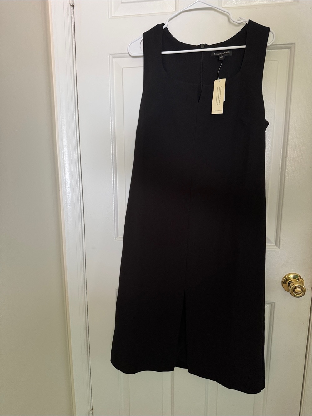 Banana Republic Black Sleeveless Shift Dress 12P